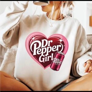 Gildan Cream Sweater with Pink Heart Design